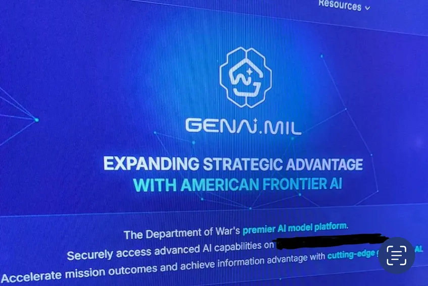 GENAI.MIL reference hero screenshot
